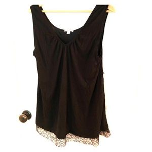 Liz Lange L double-layer embellished tank